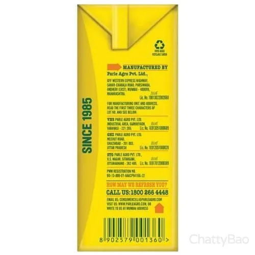 Frooti Mango Drink Tetra 125 ml view 2