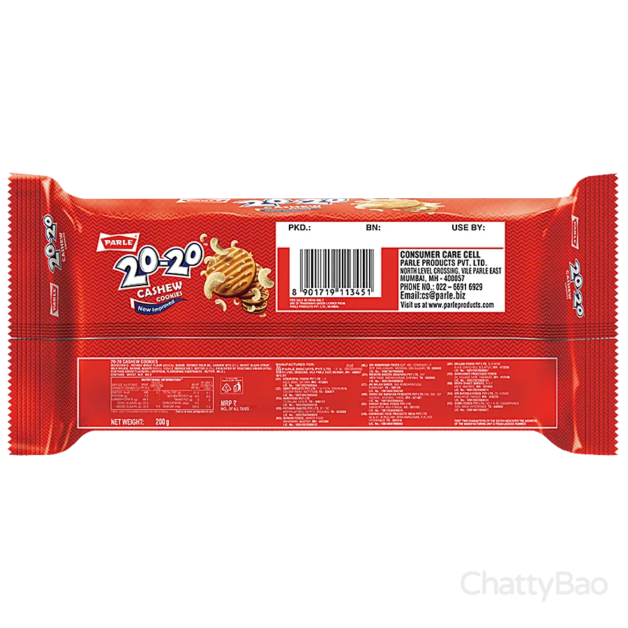 Parle 20-20 Cashew Cookies 200 g view 2