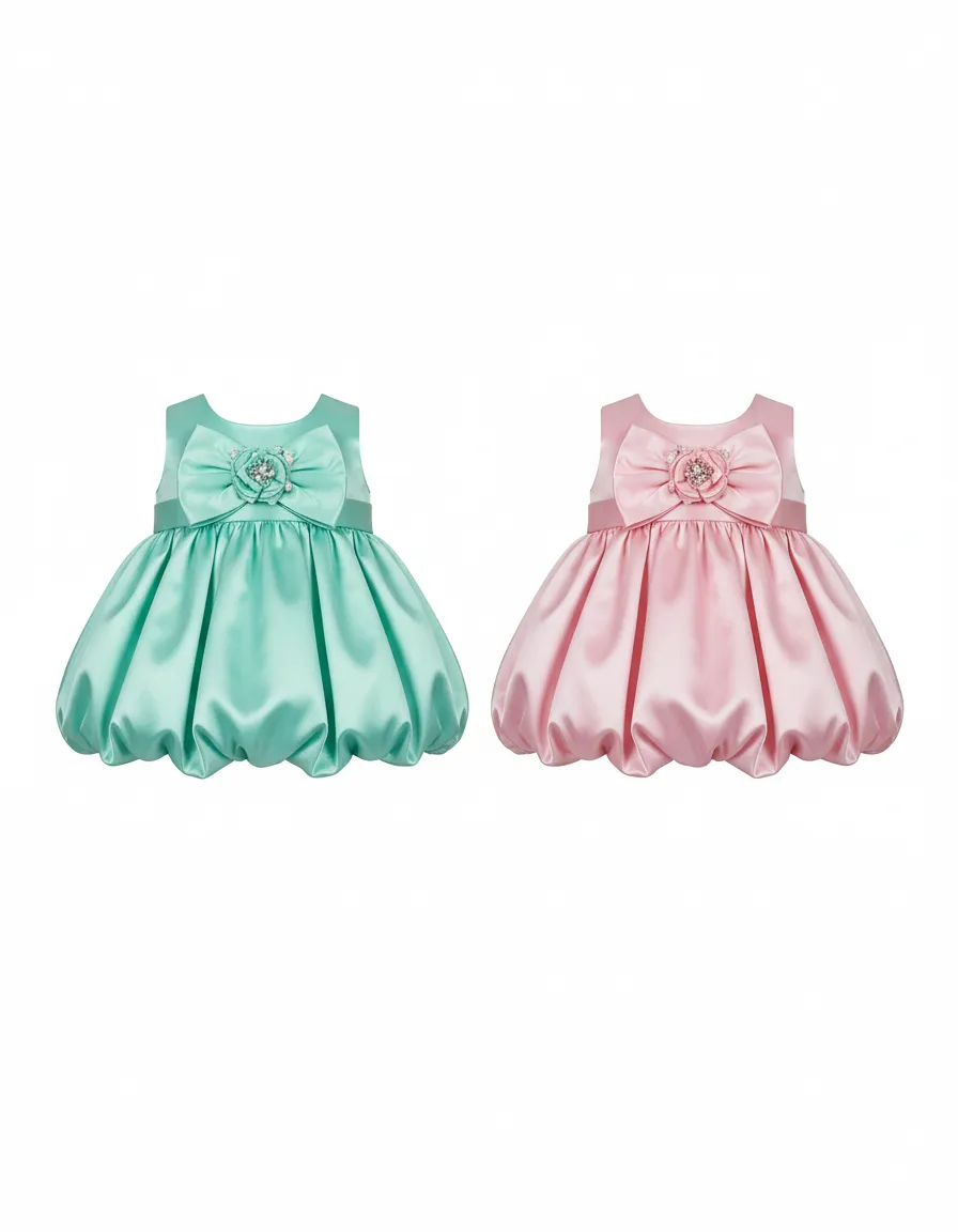 Girls Satin Party Dresses view 2