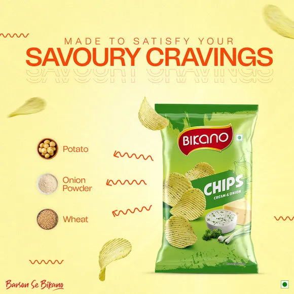Bikano Cream and Onion Chips 75 g view 4