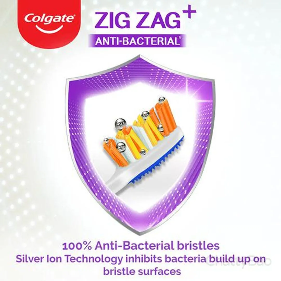 Colgate ZigZag Anti-Bacterial Toothbrush (Pack of 6) view 2