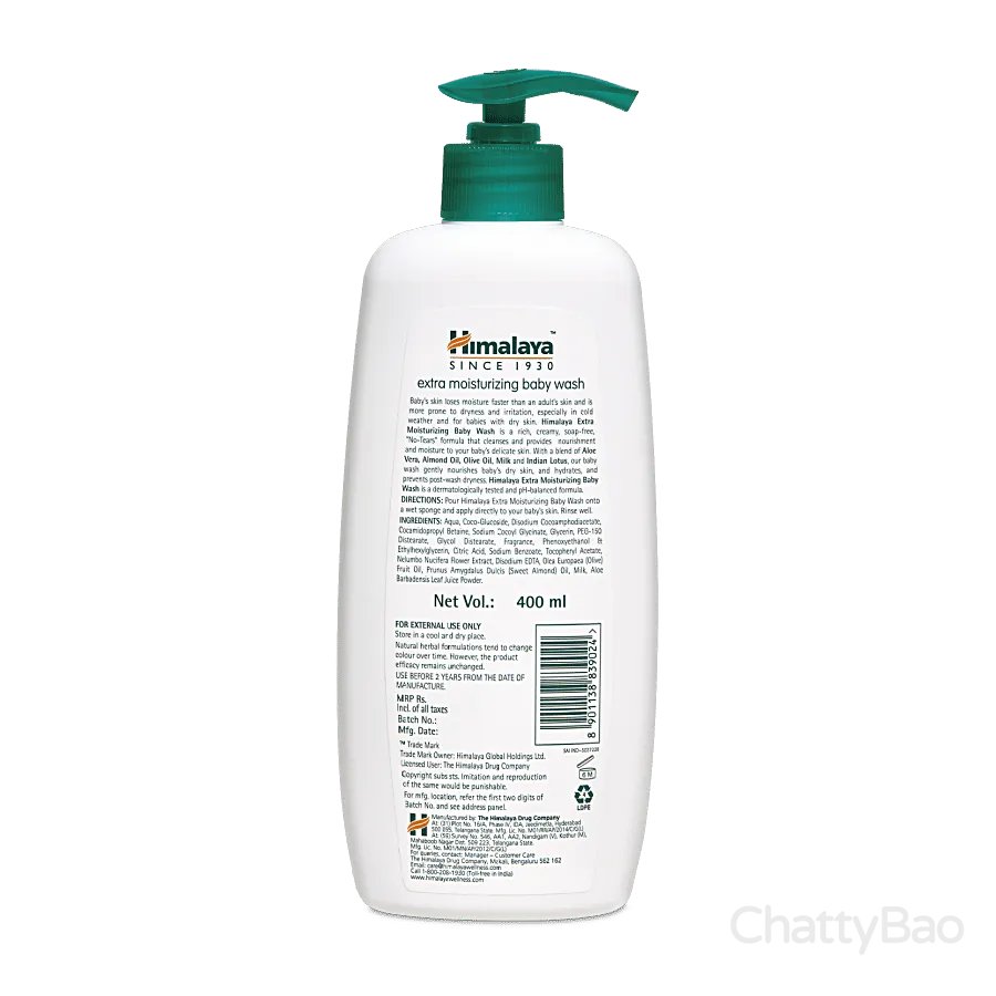 Himalaya Extra Moisturizing Baby Wash 400 ml view 2