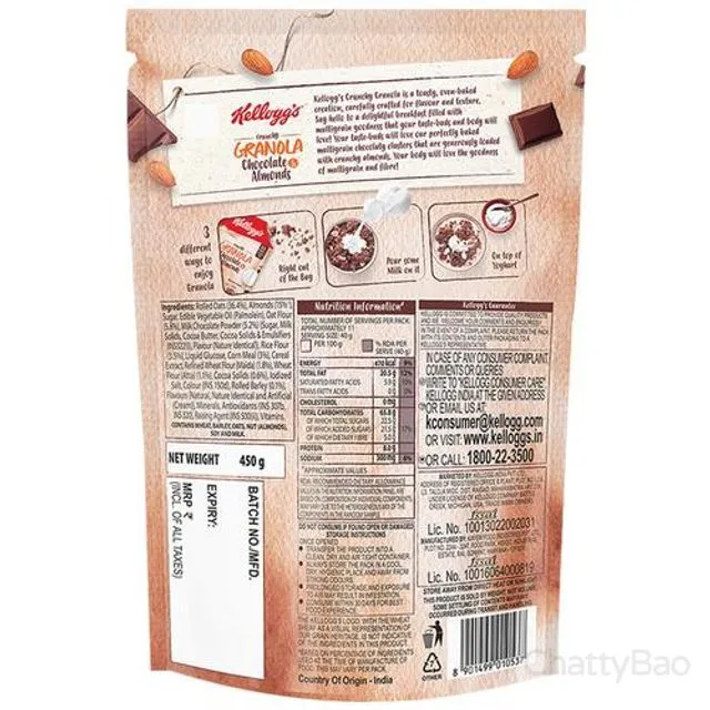 Kelloggs Crunchy Granola - Chocolate & Almonds 450 g view 2
