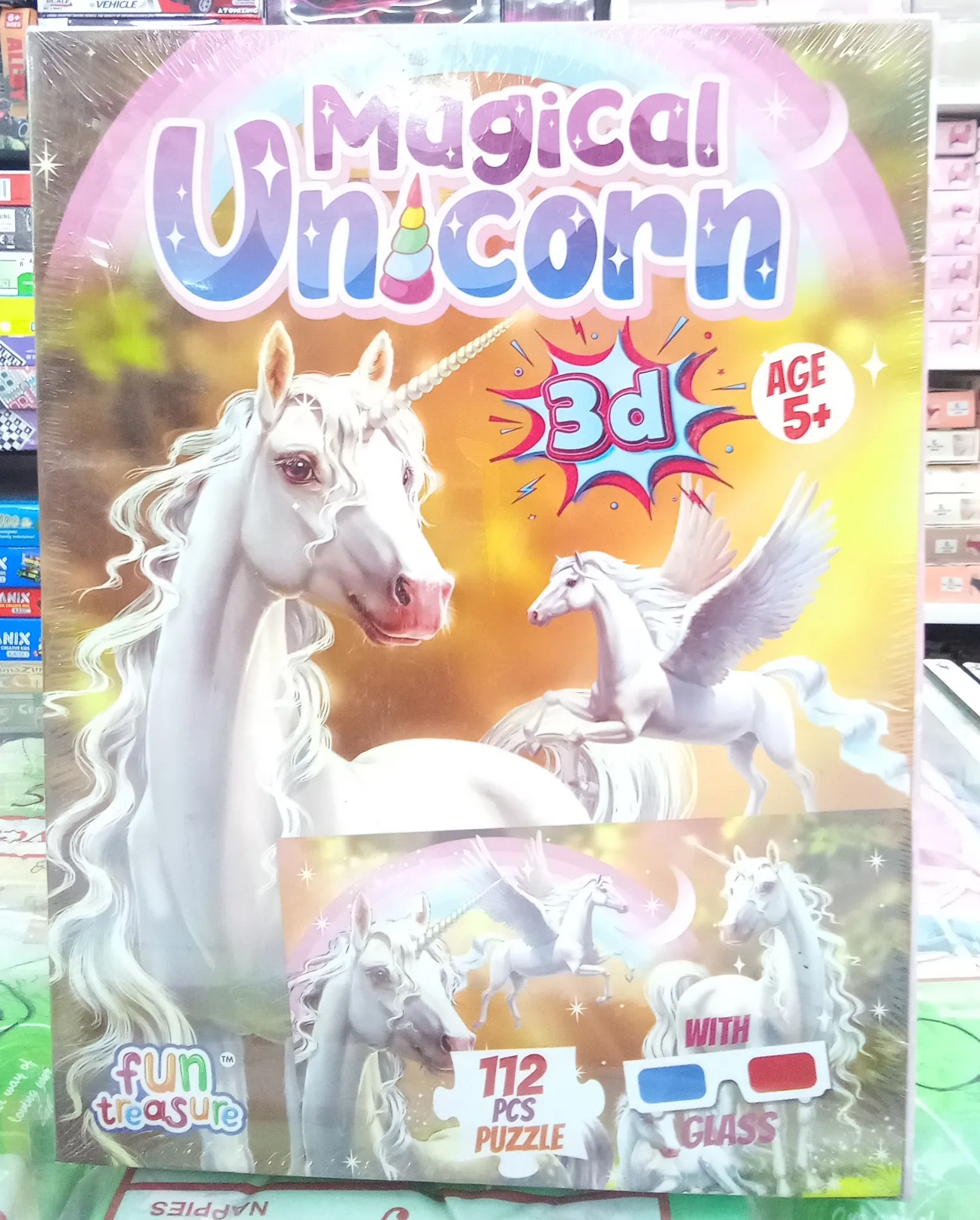Magical Unicorn 3D Puzzle view 2