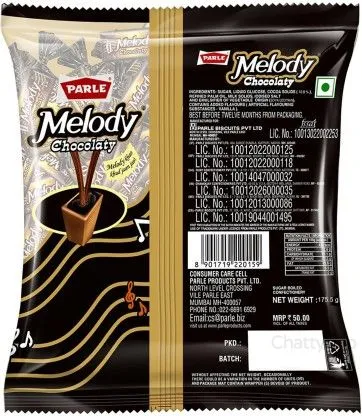 Parle Candy - Melody Chocolaty 175 g view 2