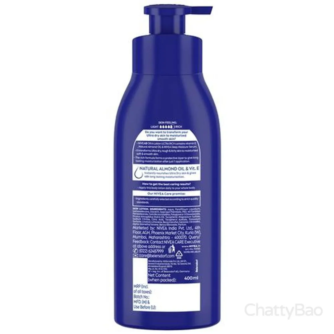 NIVEA Body Lotion - Oil In Lotion Ultra Rich, For Extremely Dry Skin 400 ml view 2