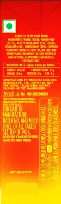 Maaza Refresh Mango Fruit Drink 135 ml view 2