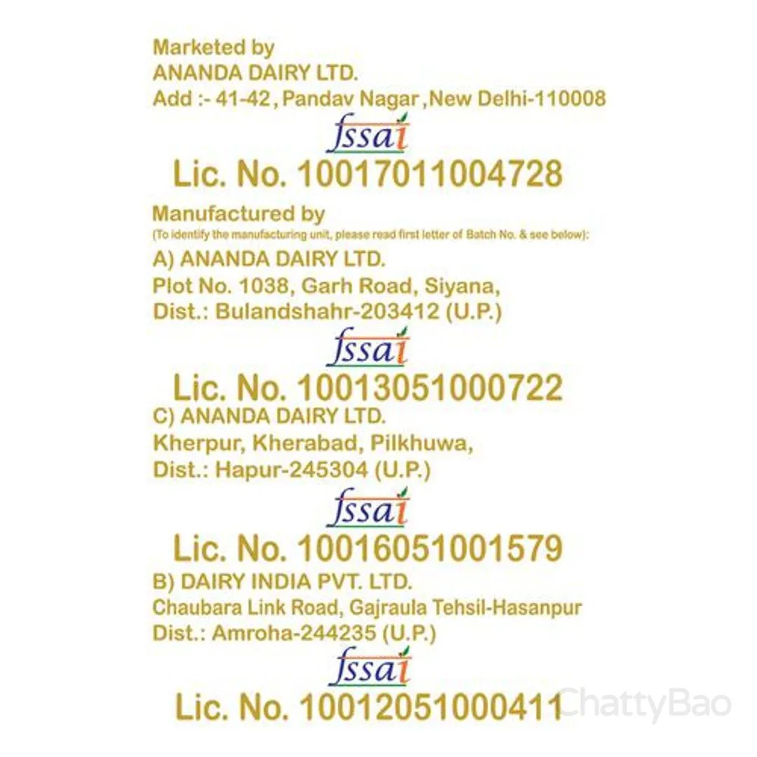 Ananda Pure Ghee Carton 900 ml view 4