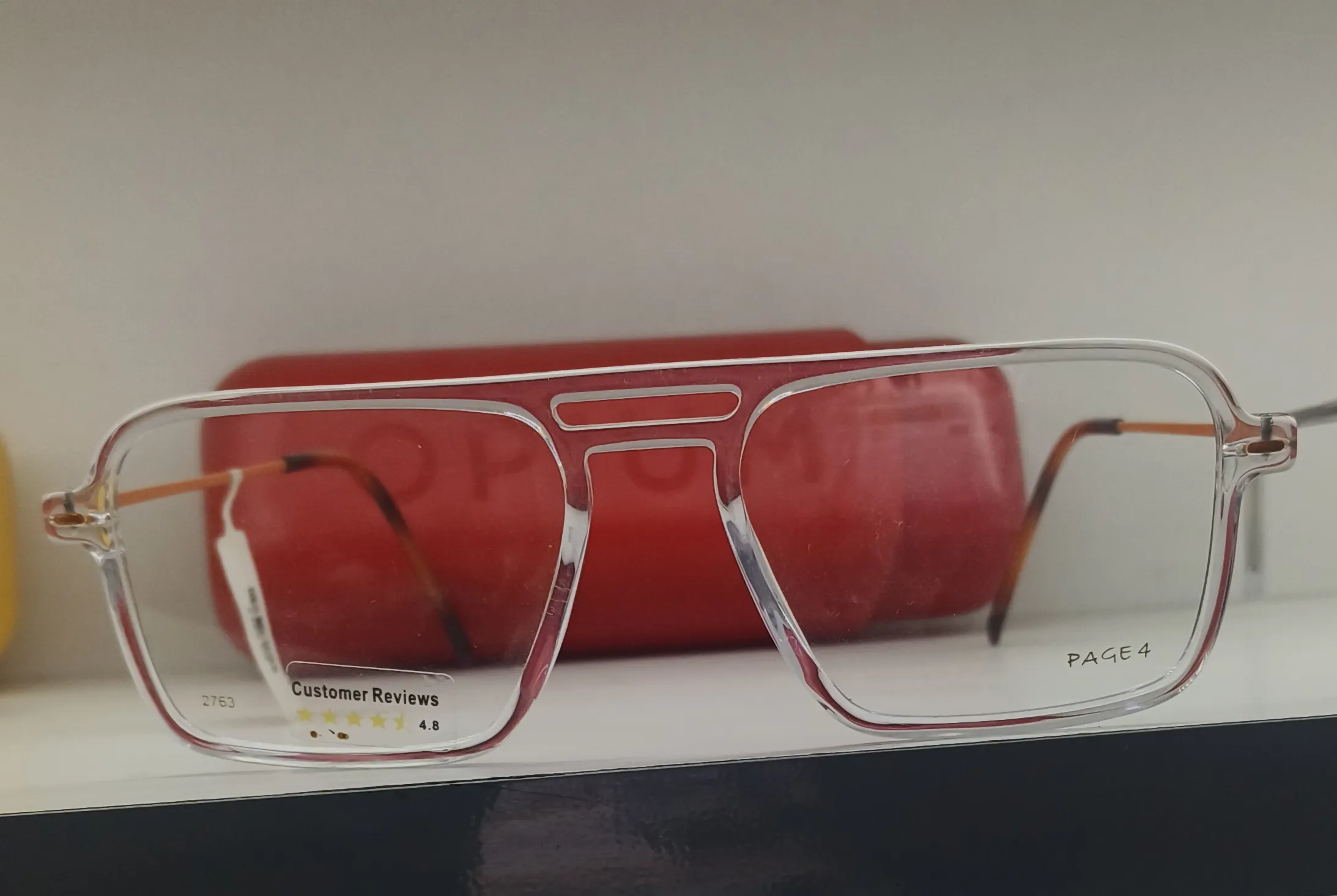 Transparent Frame Eyeglasses view 3