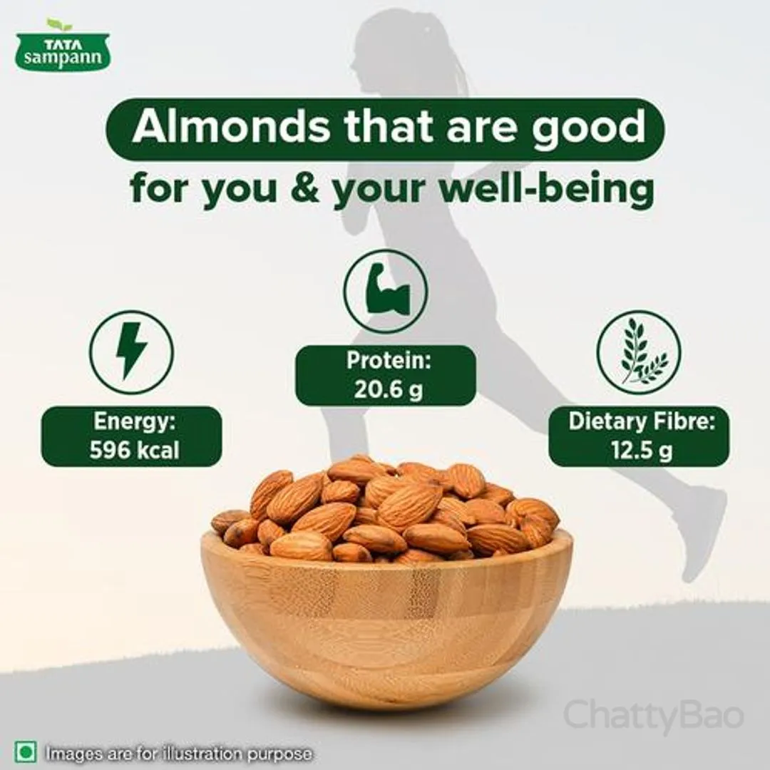Tata Sampann 100% Pure California Almonds 500 g view 3