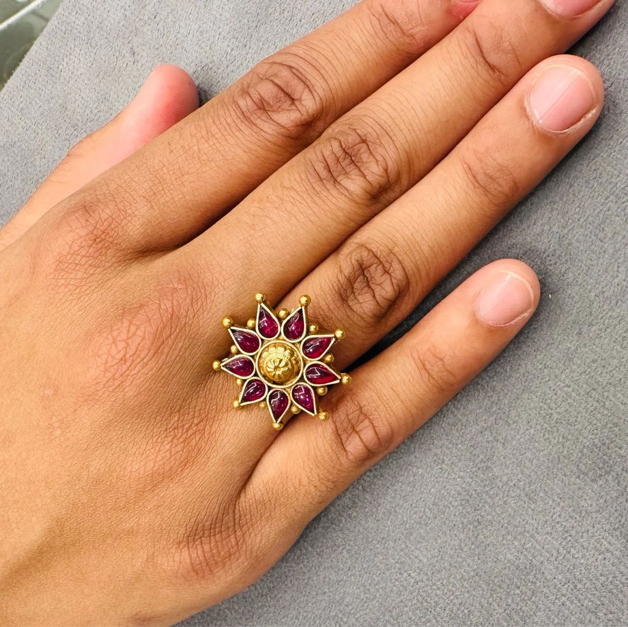 Sunburst Ruby Ring view 2