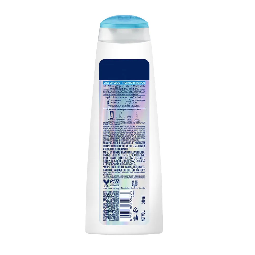 Dove Glycolic Hydration Shampoo 340 ml view 4