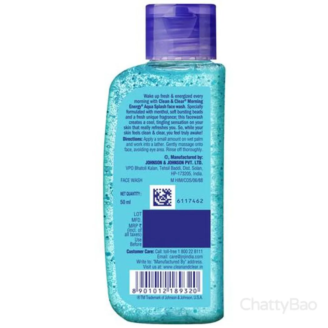 Clean & Clear Morning Energy Face Wash - Aqua Splash 50 ml view 2