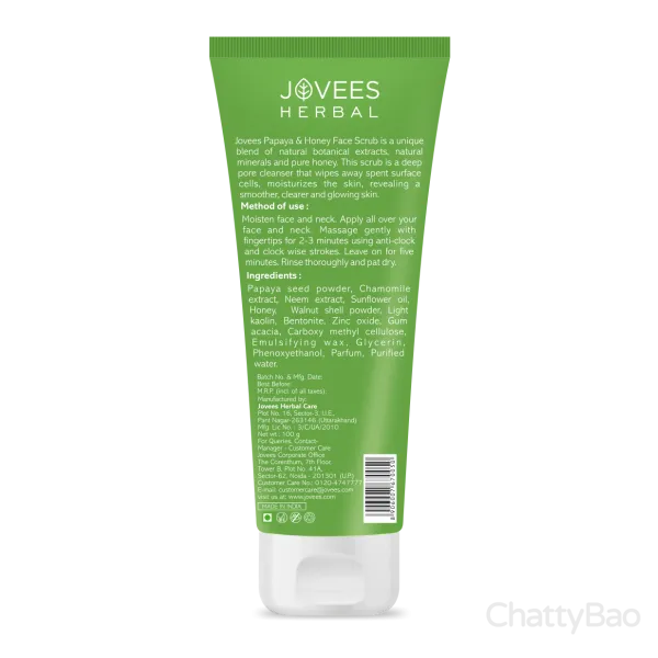 Jovees Herbal Papaya & honey Face Scrub 100 g view 2