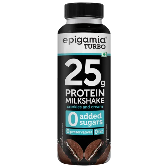 Epigamia Turbo 25 G Protein Milkshake Cookies & Cream 250 ml view 2
