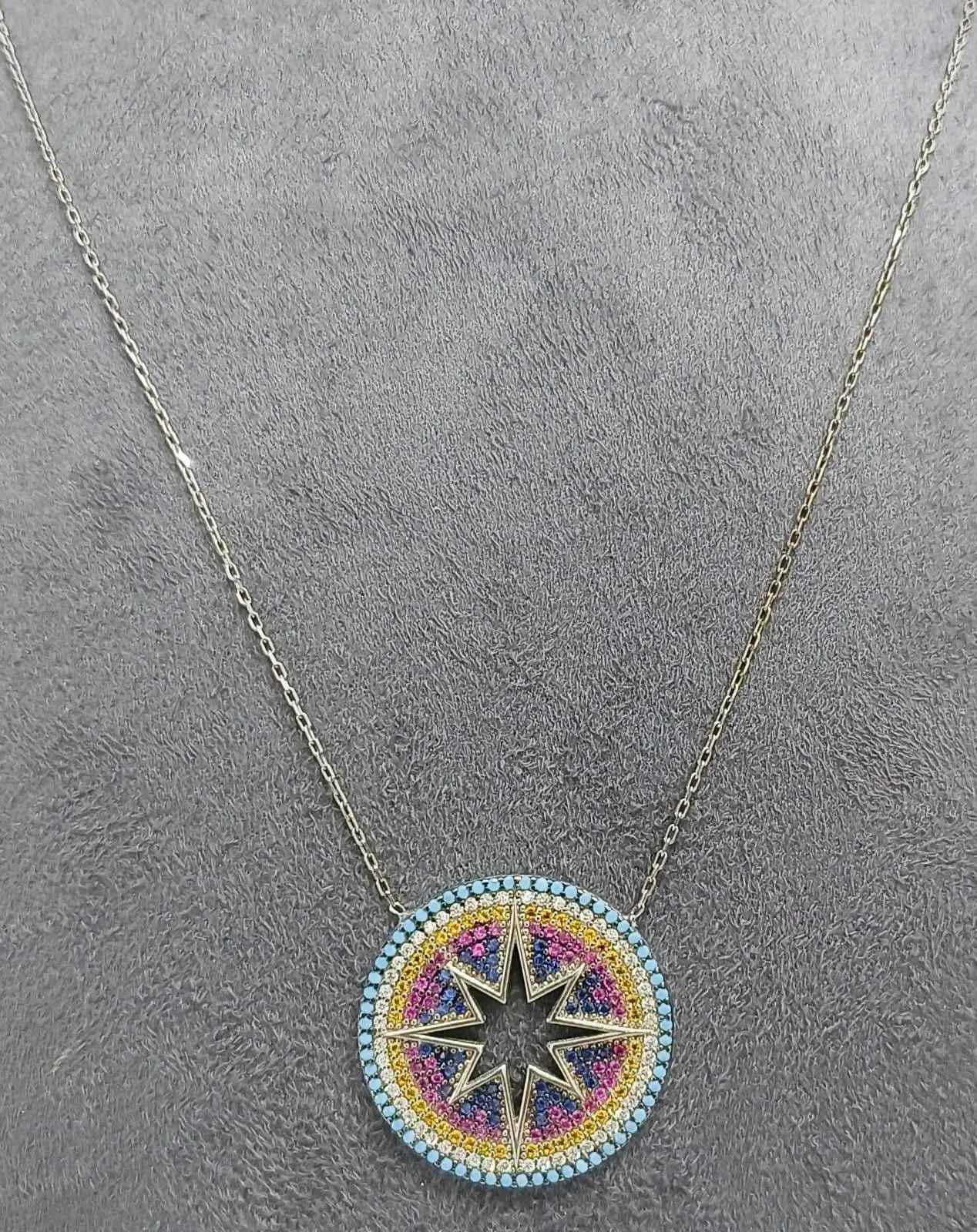 Compass Star Pendant Necklace (AVSPD-07) view 2