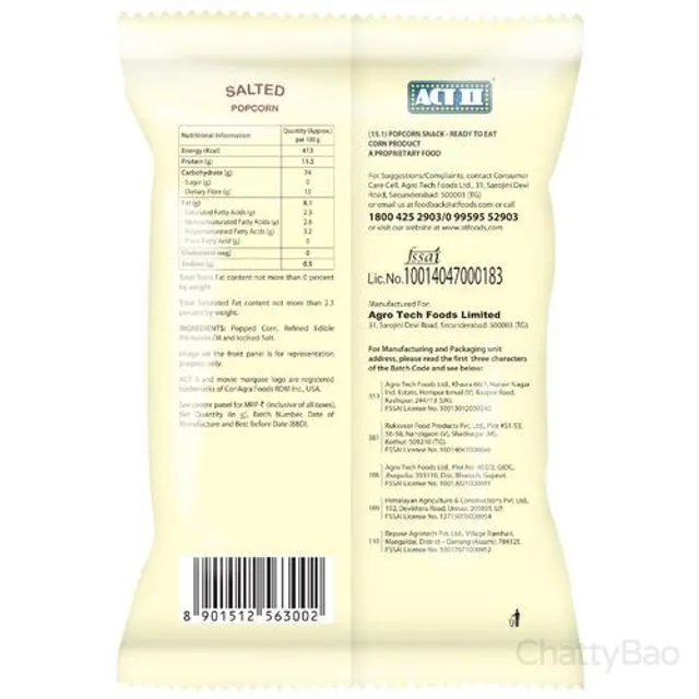 ACT II Salted Popcorn 50 g view 2