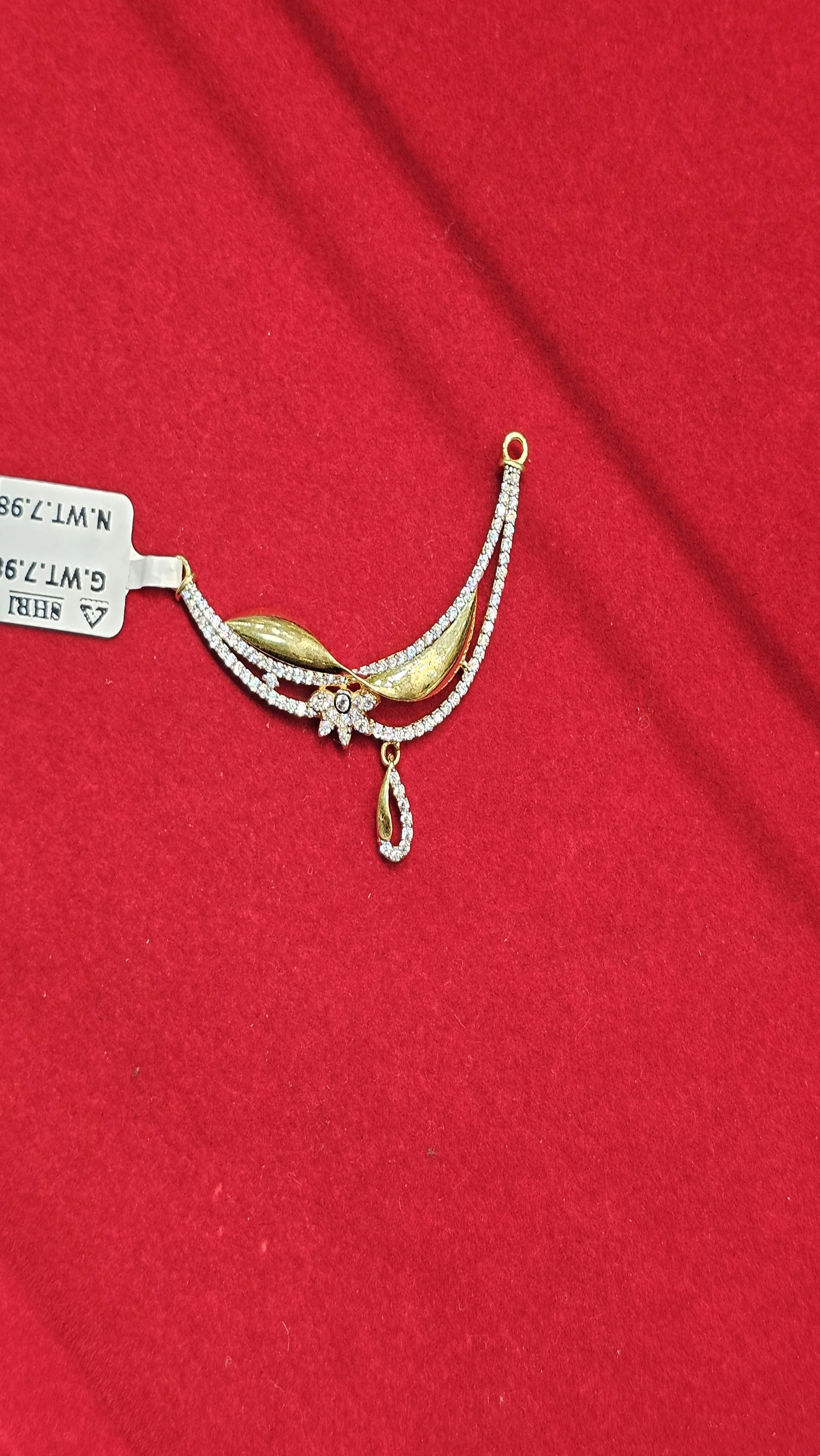 Gold Diamond Pendant view 2