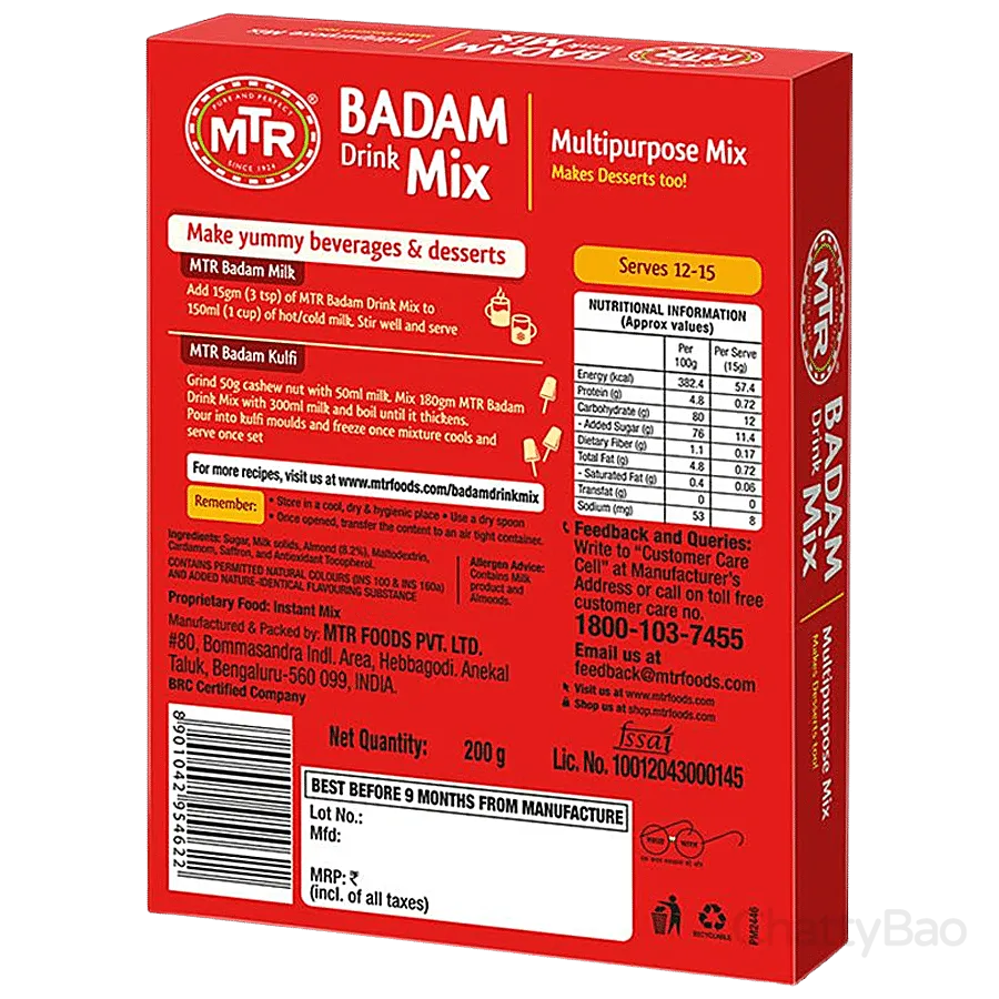 MTR Badam Drink Mix 200 g view 2