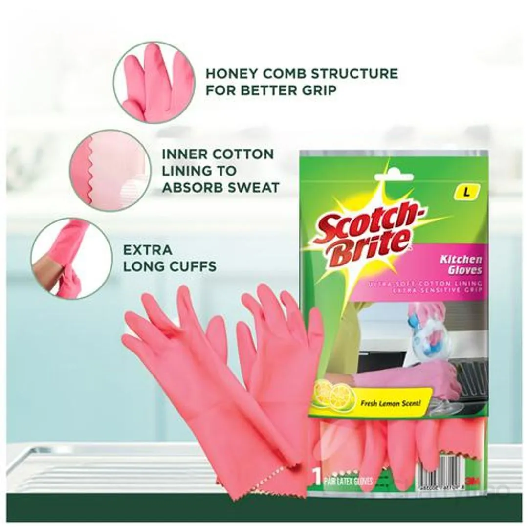Scotch Brite Kitchen Gloves Large 1 Pair view 2