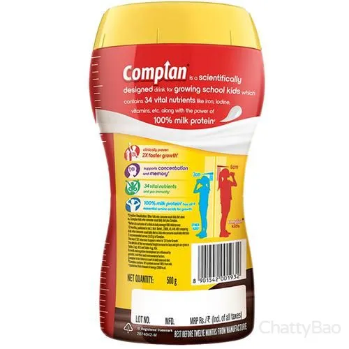 Complan Nutrition Drink - Royale Chocolate Jar 500 g view 2
