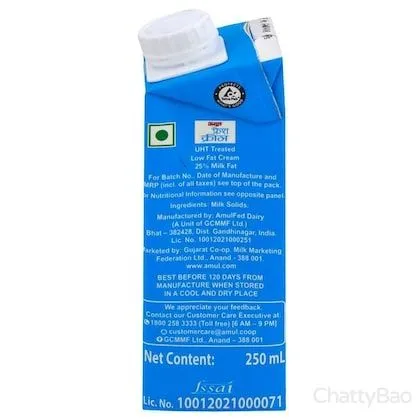 Amul Fresh Cream 250 ml view 2
