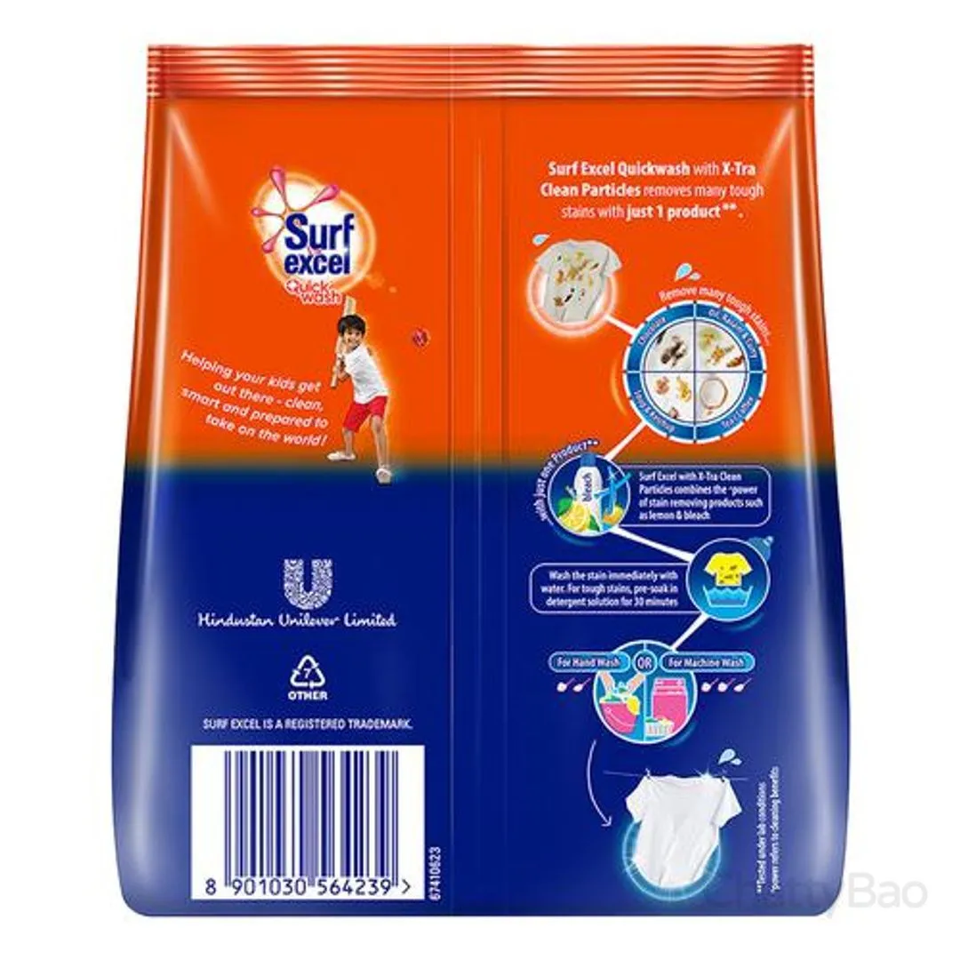 Surf Excel Quick Wash Detergent Powder 500 g
 view 2