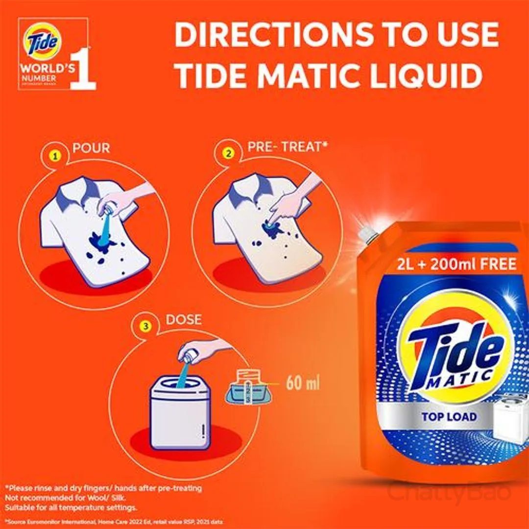 Tide Matic Liquid Detergent - Top Load 2 L view 4