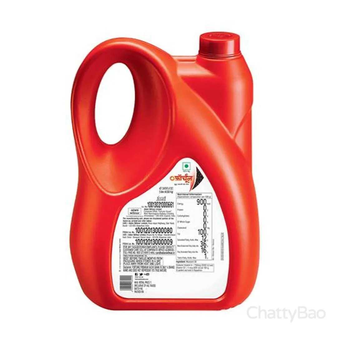 Fortune Kachi Ghani Mustard Oil Jar 5 L view 2