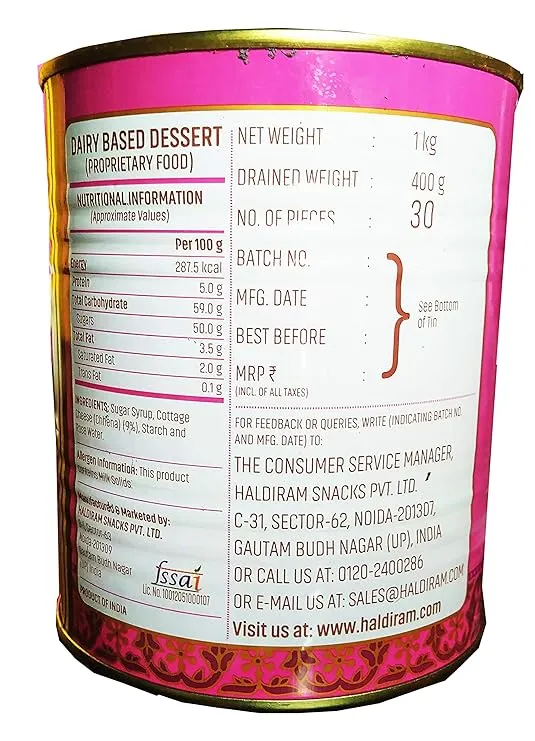 Haldirams White Rasbhari 1 Kg view 2