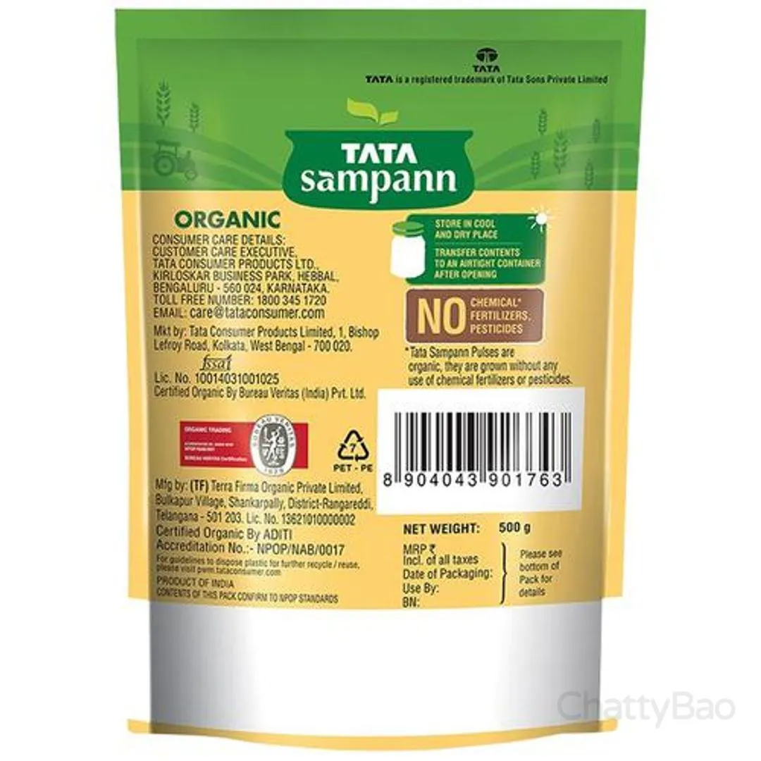 Tata Sampann Organic Moong Dal Unpolished 500 g view 2