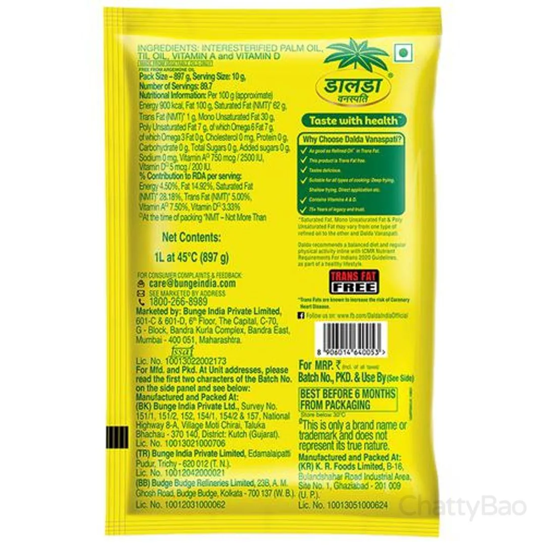 Dalda Vanaspati Pouch 1 L view 2