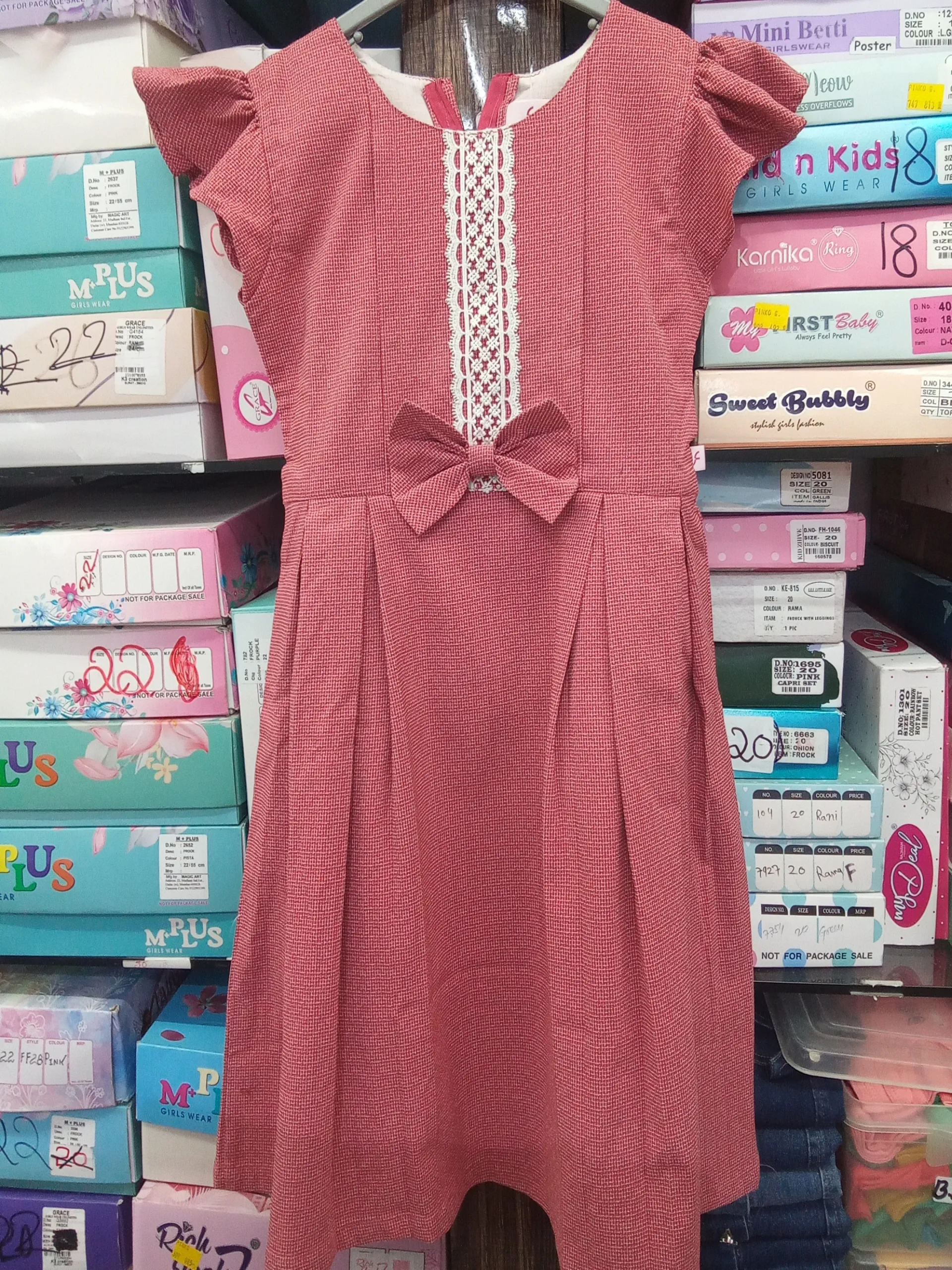 Girls Cotton Frock De view 3