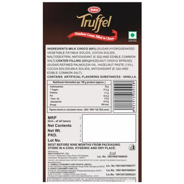Dukes Truffel Hazelnut 480 g view 2
