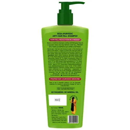 Sesa Ayurvedic Anti-Hair Fall Onion Shampoo 500 ml view 2