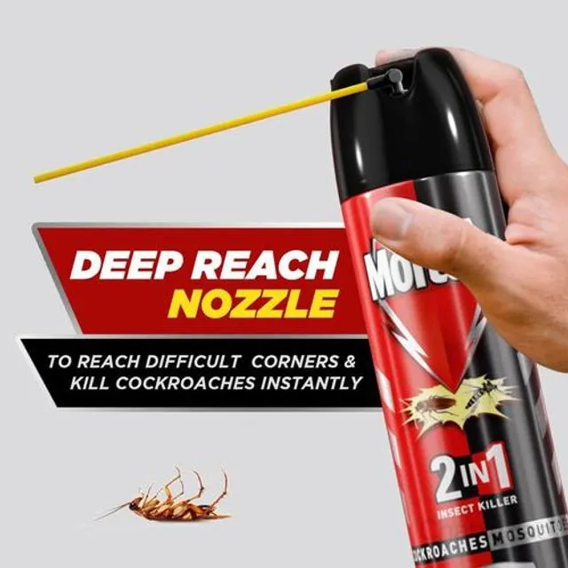 Mortein 2-In-1 Mosquito & Cockroach Killer Spray 200 ml view 5