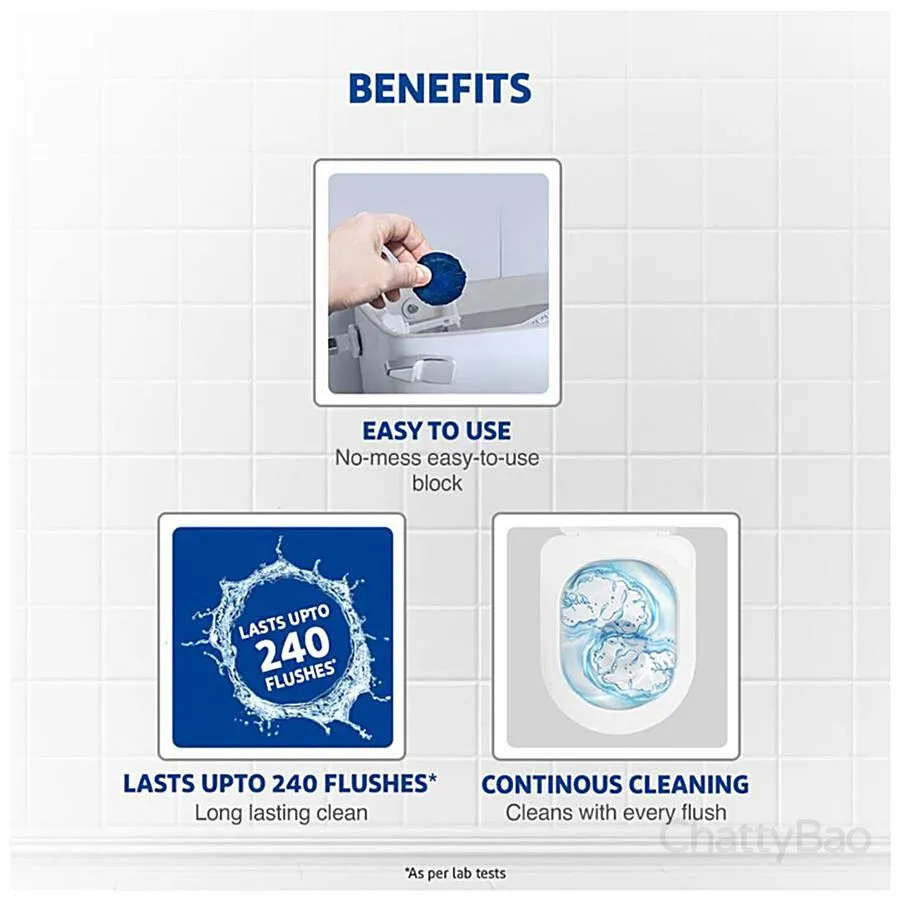 Harpic Flushmatic In-Cistern Toilet Cleaner Blocks - Marine 3 Pieces view 3