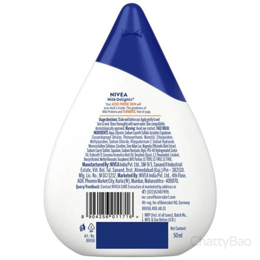 NIVEA Milk Delights Face Wash With Turmeric 50 ml view 2