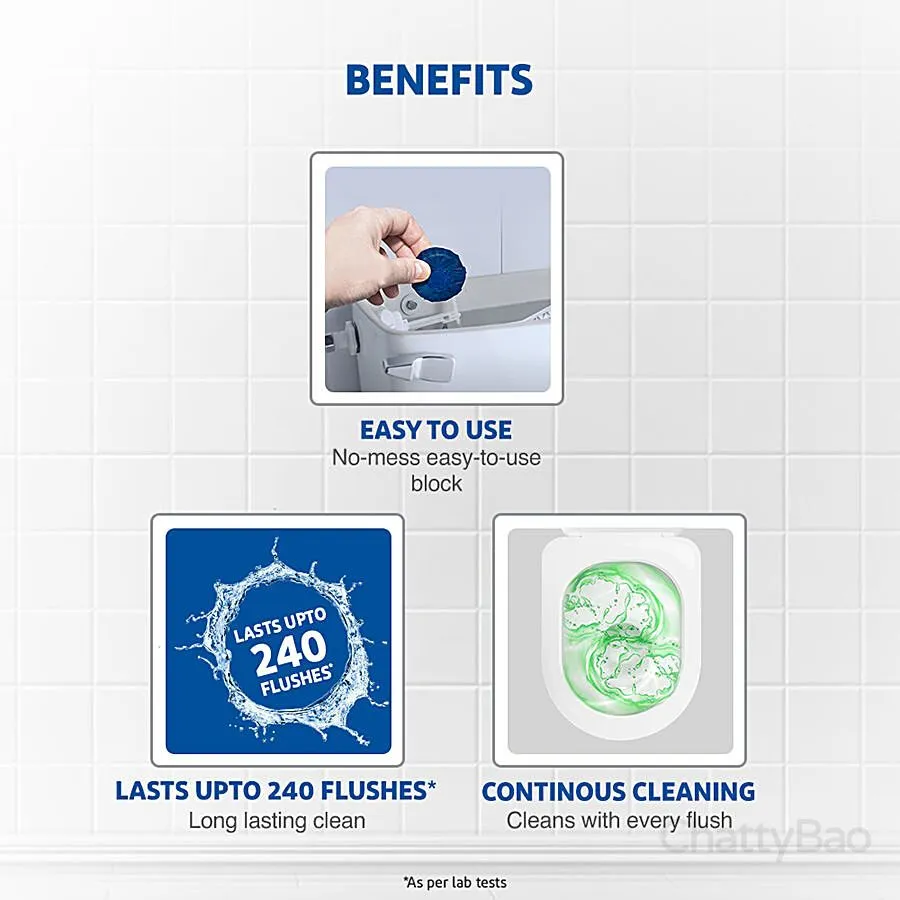 Harpic Flushmatic In-Cistern Toilet Cleaner Blocks - Citrus 2 Pieces view 3