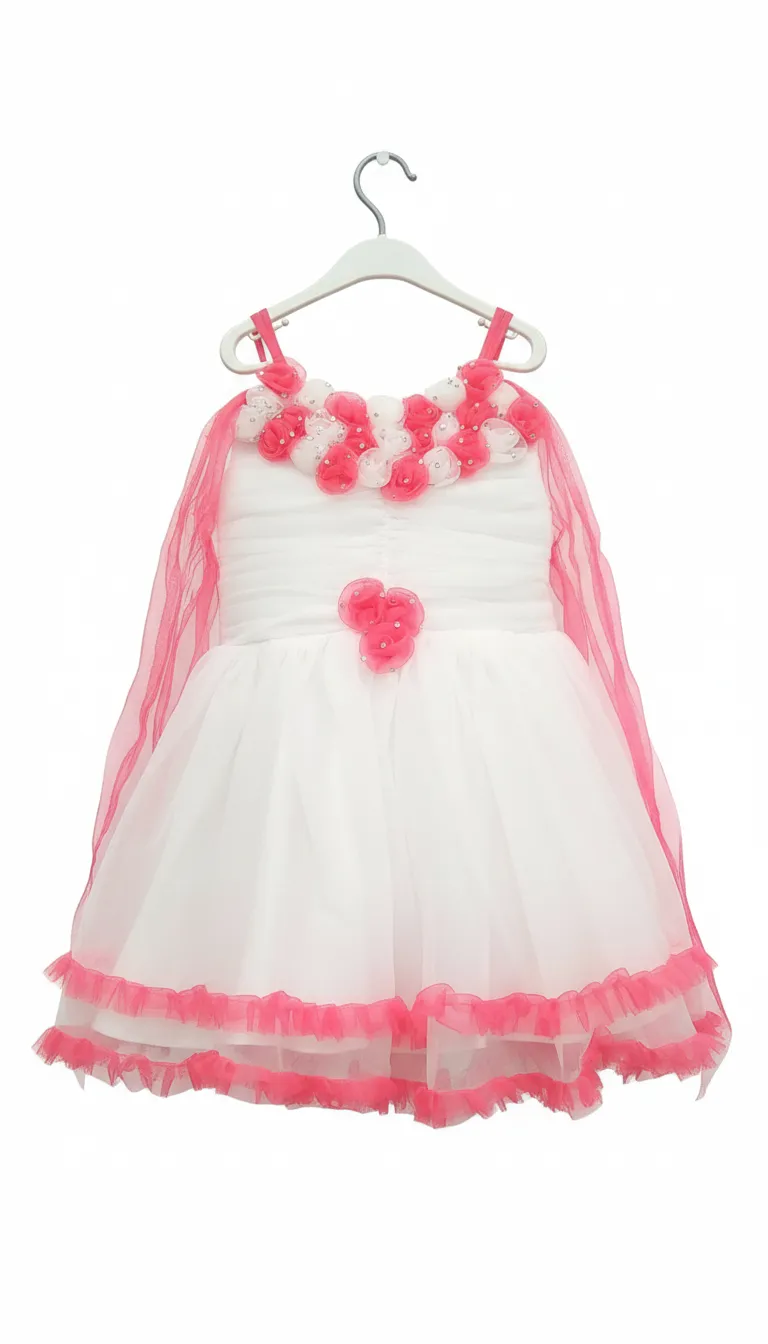 Girls Fancy Frock Wt view 2