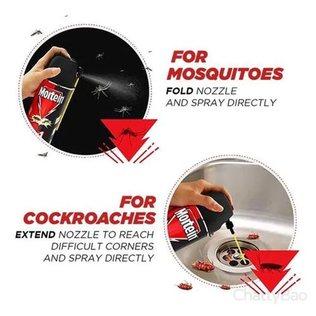 Mortein 2-In-1 Mosquito & Cockroach Killer Spray 400 ml view 6