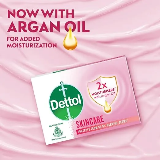 Dettol Skincare Moisturizing Bathing Soap Bar 2x Moisturisers (Pack of 4 x 125 g each) view 2