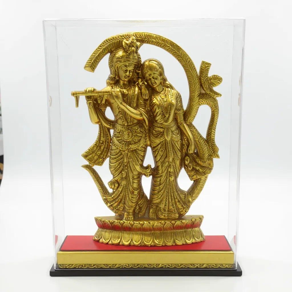 Brass Radha Krishna Statue