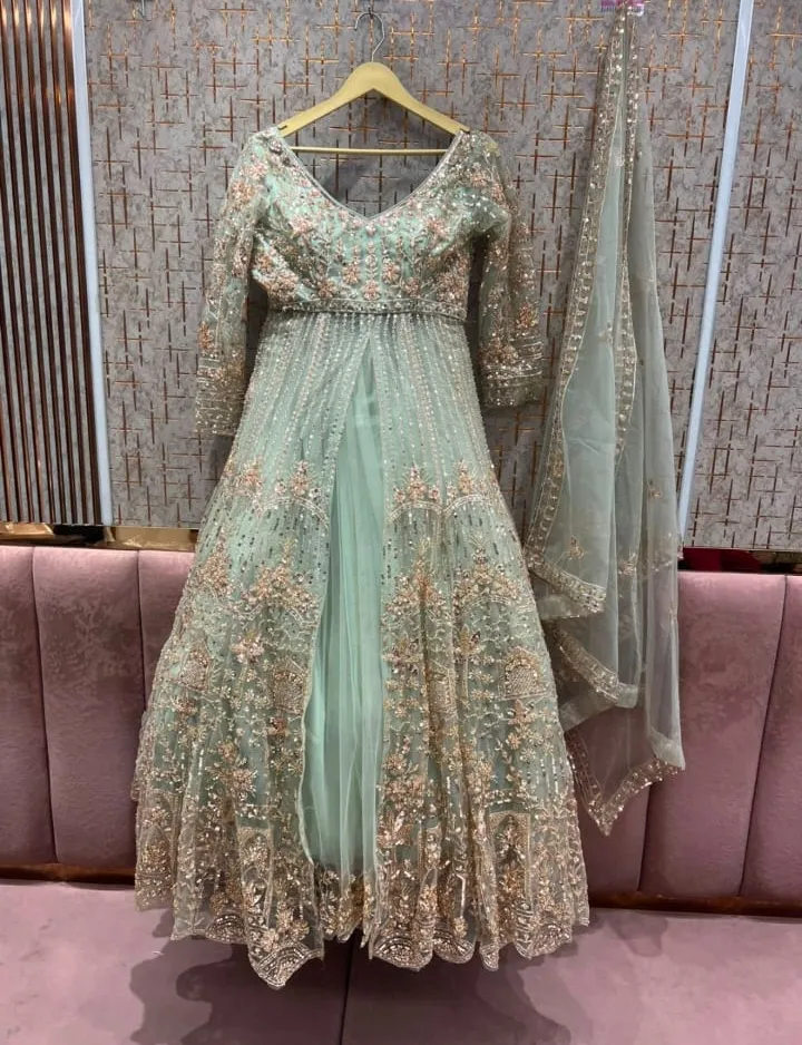 Embroidered Anarkali Gown view 2