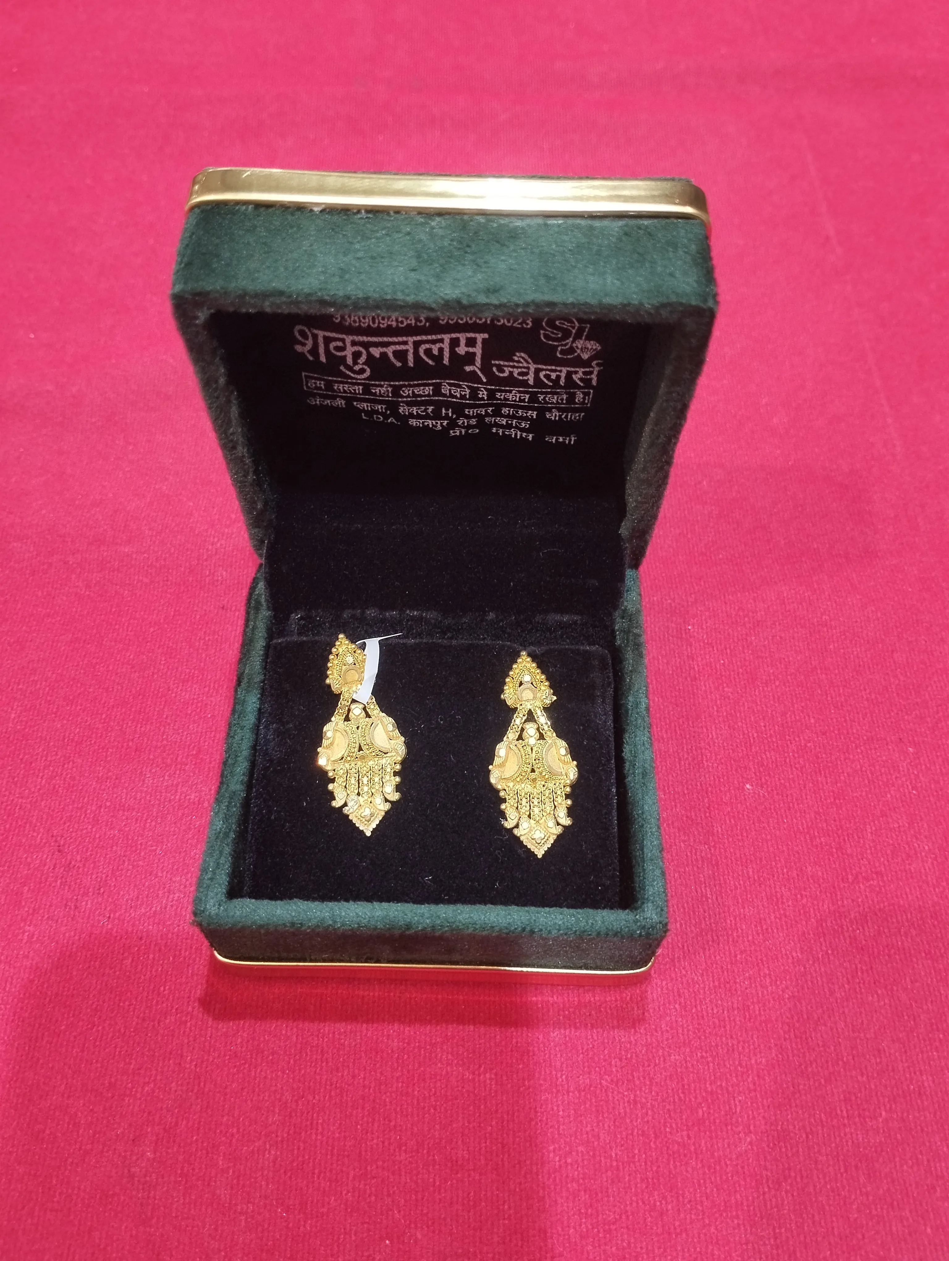 Ornate Gold Earrings view 2