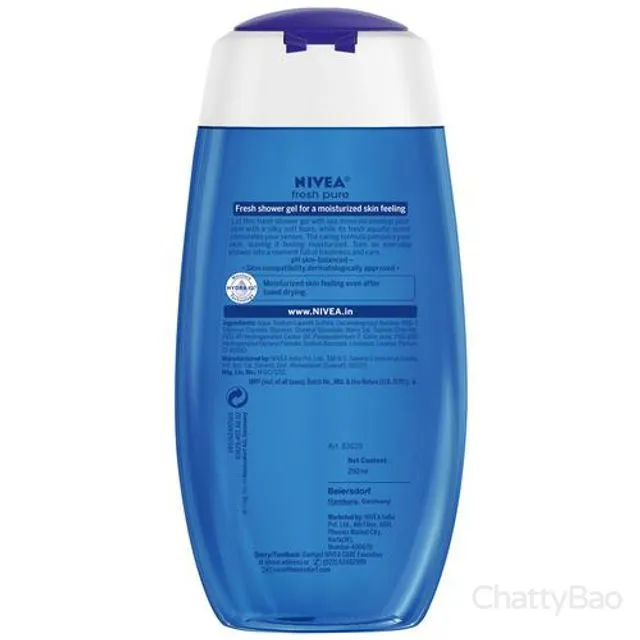 Nivea Fresh Pure Shower Gel 250 ml view 2