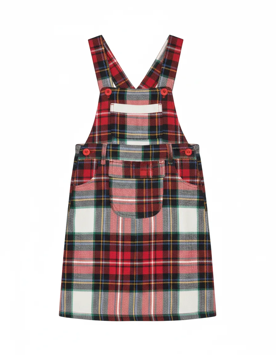CandyHouse Plaid Overalls view 2