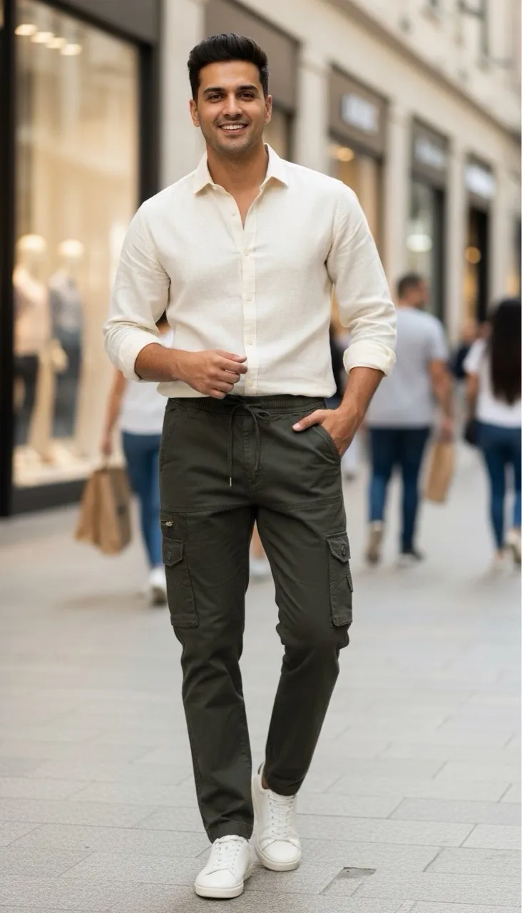 Mens Cargo Jogger Pants view 5