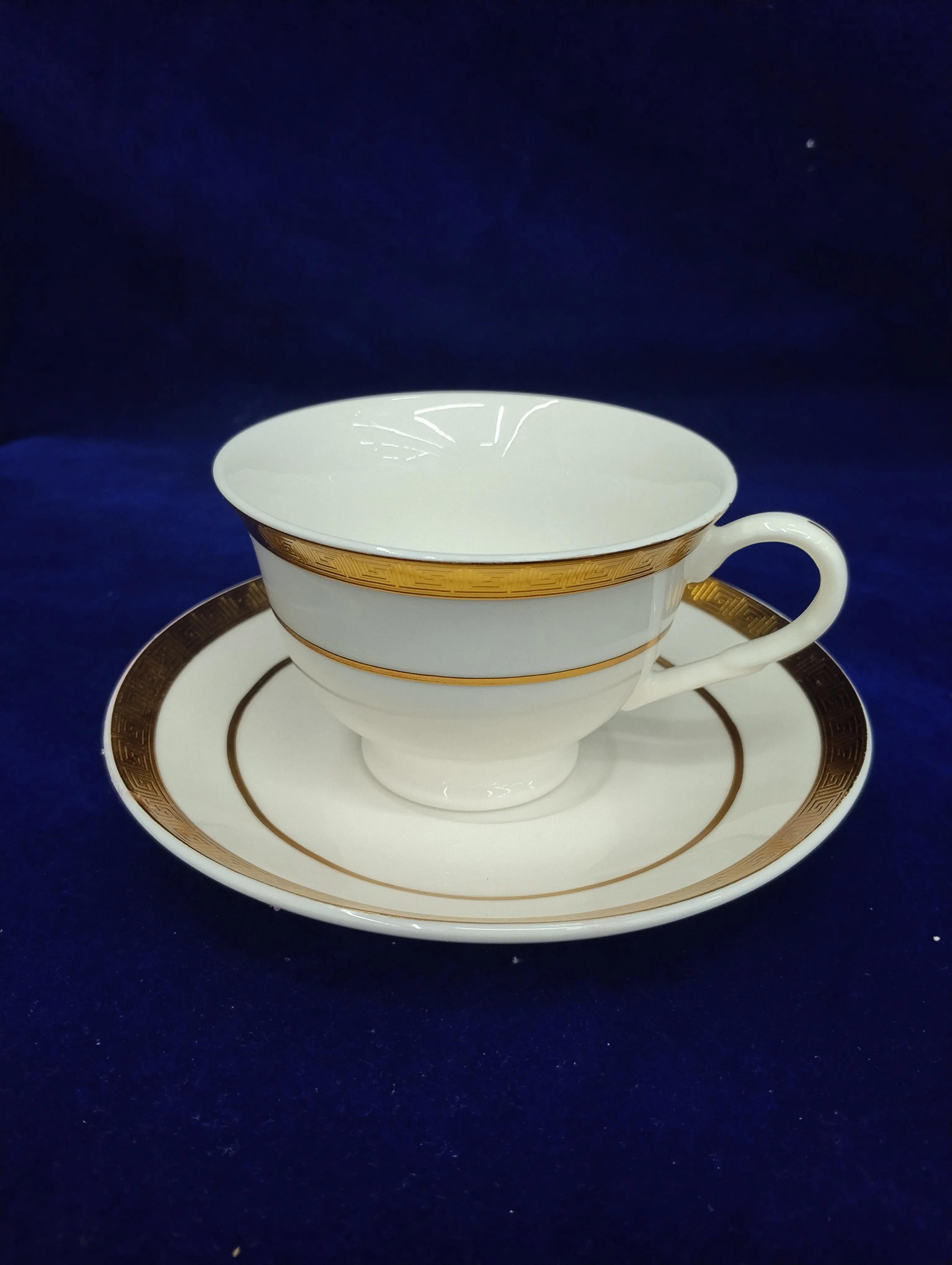 Gold Trimmed Teacup and Saucer Set view 2