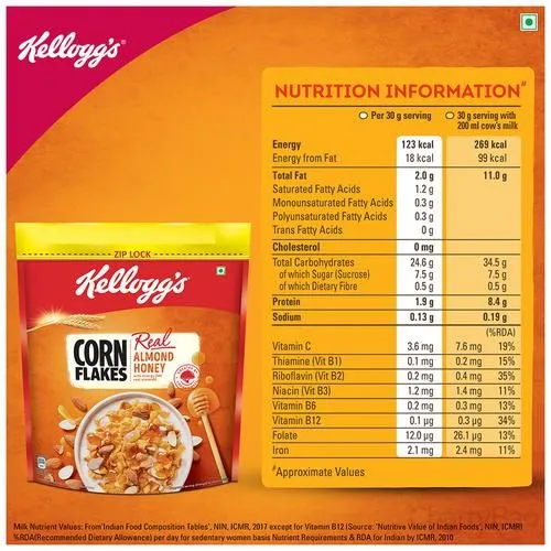 Kelloggs Real Almond & Honey Corn Flakes 1 Kg view 3